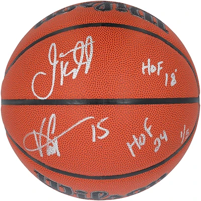 Vince Carter & Jason Kidd New Jersey Nets Autographed Wilson Authentic Series Indoor/Outdoor Basketball with Hall of Fame Inscriptions - Limited Edition #1/5
