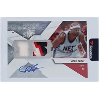 Vince Carter New Jersey Nets Autographed 2008-09 Upper Deck SPX Winning Materials Tri-Color Relic #WMJ-VC #4/5 Card