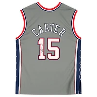Maillot authentique dédicacé par Vince Carter des New Jersey Nets, Mitchell & Ness, gris, 2004-05