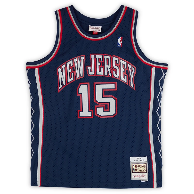 Vince Carter New Jersey Nets Autographed Mitchell & Ness Navy 2006-07 Swingman Jersey with "HOF 24" Inscription