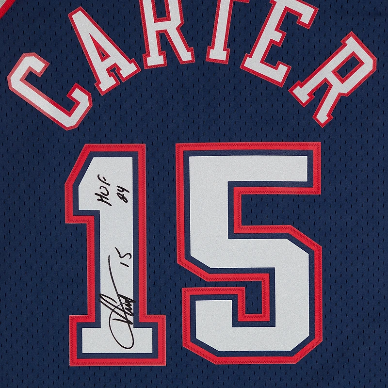 Vince Carter New Jersey Nets Autographed Mitchell & Ness Navy 2006-07 Swingman Jersey with "HOF 24" Inscription