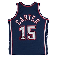 Vince Carter New Jersey Nets Autographed Mitchell & Ness Navy 2006-07 Swingman Jersey with "HOF 24" Inscription