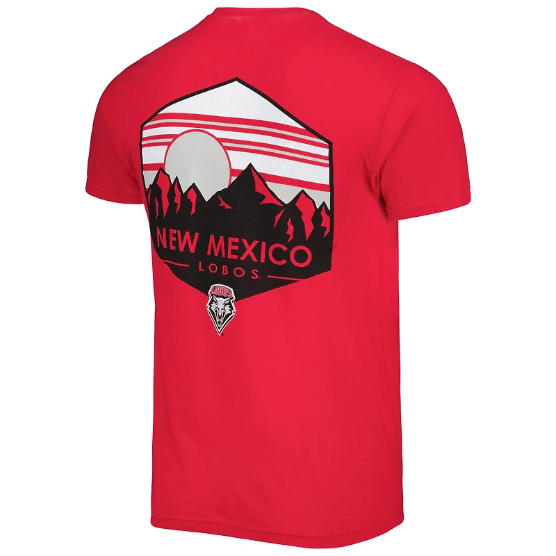 T-shirt Cherry New Mexico Lobos Landscape Shield pour homme