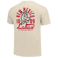 T-shirt crème pour homme avec motif mascotte des Lobos du Nouveau-Mexique