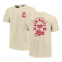 T-shirt crème pour homme avec motif mascotte des Lobos du Nouveau-Mexique