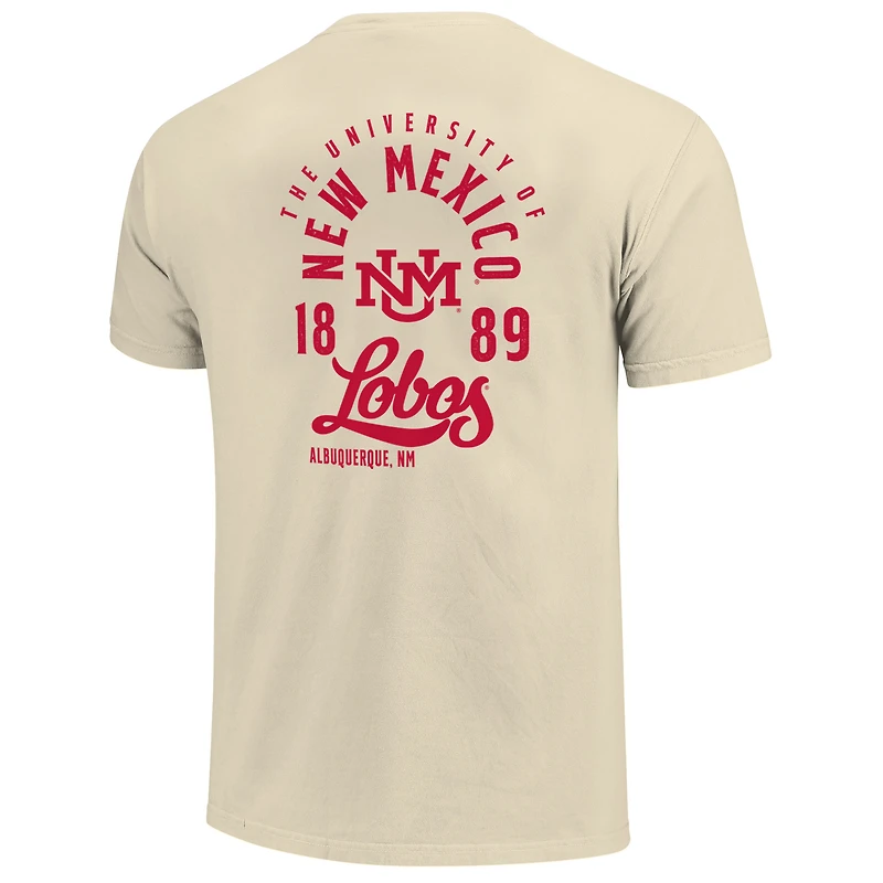 T-shirt crème pour homme avec motif mascotte des Lobos du Nouveau-Mexique