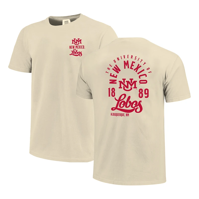T-shirt crème pour homme avec motif mascotte des Lobos du Nouveau-Mexique