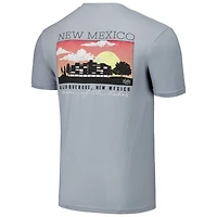 T-shirt gris pour hommes, couleur confort, Lobos Campus Scenery du Nouveau-Mexique