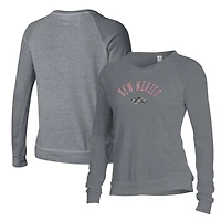 Women's Alternative Apparel Gray New Mexico Lobos Slouchy Pullover Sweatshirt