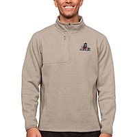 Pull zippé quart de tour pour homme, motif Aggies l'État du Nouveau-Mexique, avoine Antigua