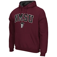 Colosseum Crimson État du Nouveau-Mexique Aggies Arch and Logo Pull à capuche pour hommes