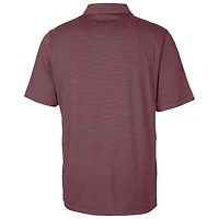 Polo à rayures fines Cutter & Buck Crimson New Mexico State Aggies Forge pour homme