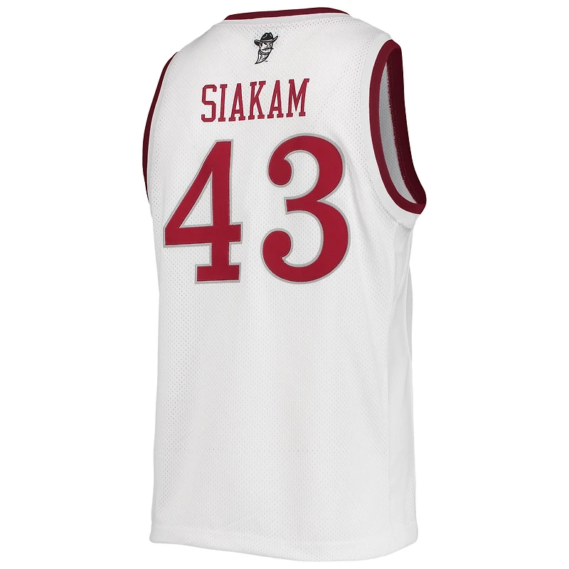 Maillot de basket-ball réplique commémorative des anciens Aggies l'État du Nouveau-Mexique la marque rétro originale Pascal Siakam pour hommes