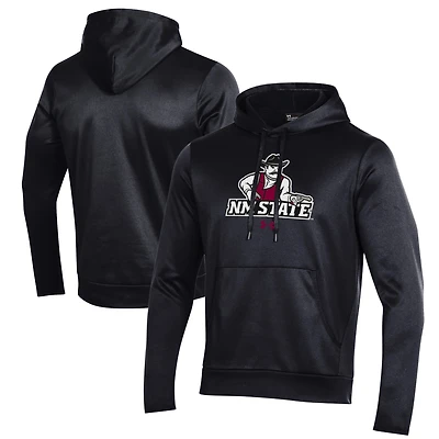 Men's Under Armour Black New Mexico State Aggies Logo Fleece Pullover Hoodie
