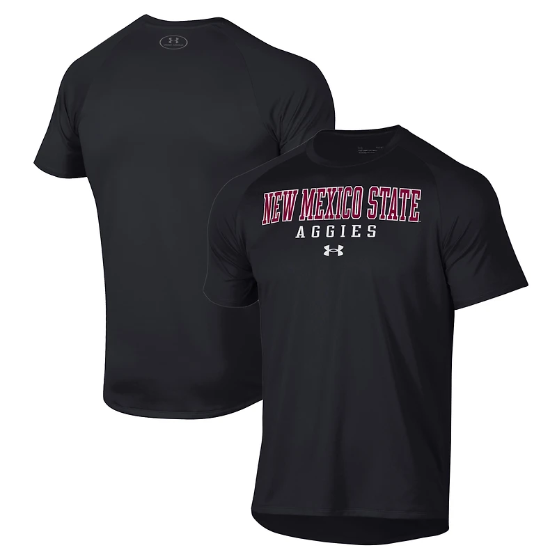T-shirt technique Under Armour noir pour homme, New Mexico State Aggies