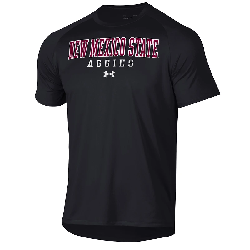 T-shirt technique Under Armour noir pour homme, New Mexico State Aggies
