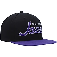 Casquette Snapback Utah Jazz Hardwood Classics MVP Team Script 2.0 pour homme de Mitchell & Ness, noir