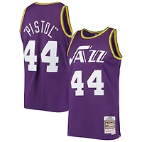 Men's Mitchell & Ness Pete Maravich Purple New Orleans Jazz Hardwood Classics Swingman Jersey