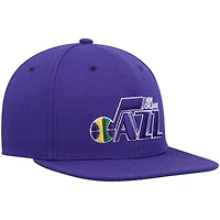Men's Mitchell & Ness Purple New Orleans Jazz Hardwood Classics Team Ground 2.0 Snapback Hat