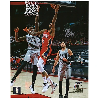 Photographie autographiée de Brandon Ingram des New Orleans Pelicans contre les Trail Blazers, 8'' x 10''