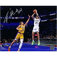Photographie autographiée de 20,3 x 25,4 cm de Jordan Hawkins lors du match contre les Lakers contre les New Orleans Pelicans
