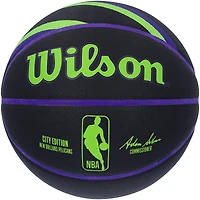Ballon de basket-ball de collection dédicacé Wilson 2023-24 City Collector par Jordan Hawkins New Orleans Pelicans