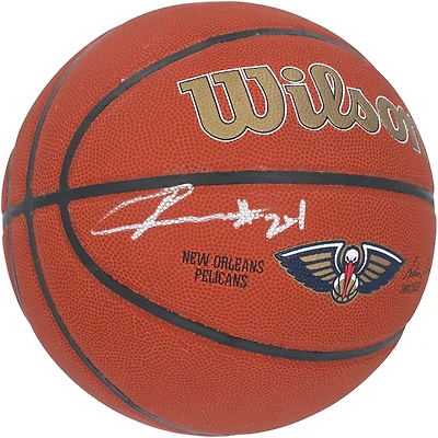 Jordan Hawkins New Orleans Pelicans Autographed Wilson Team Logo Basketball