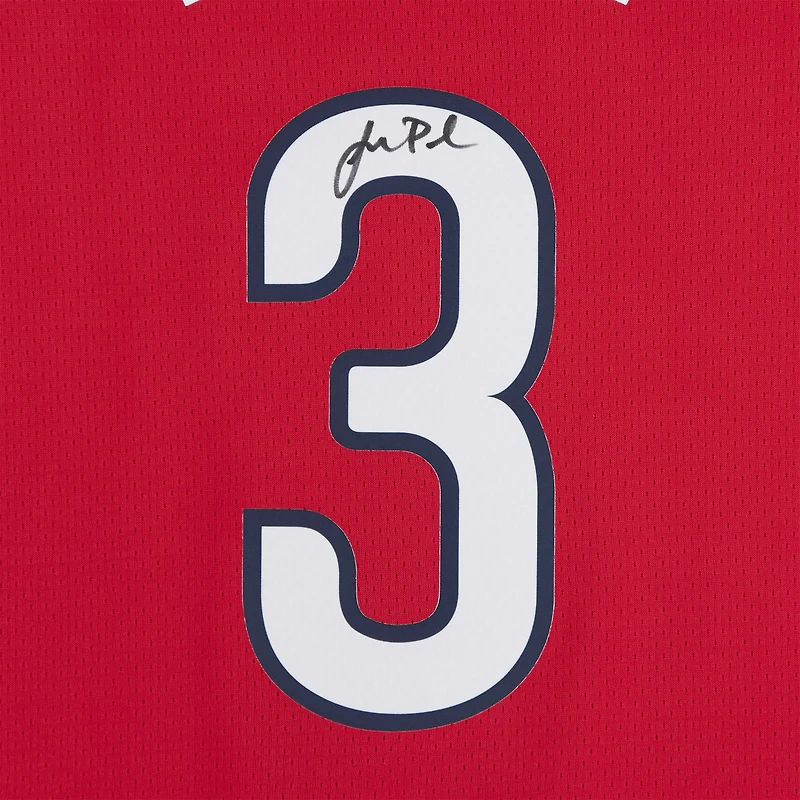 Maillot Swingman Jordan Brand Statement Edition rouge dédicacé par les New Orleans Pelicans de Jordan Poole