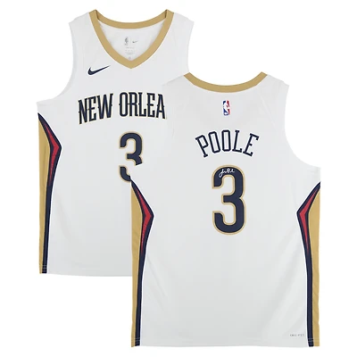 Maillot Swingman Nike blanc dédicacé par Jordan Poole des New Orleans Pelicans