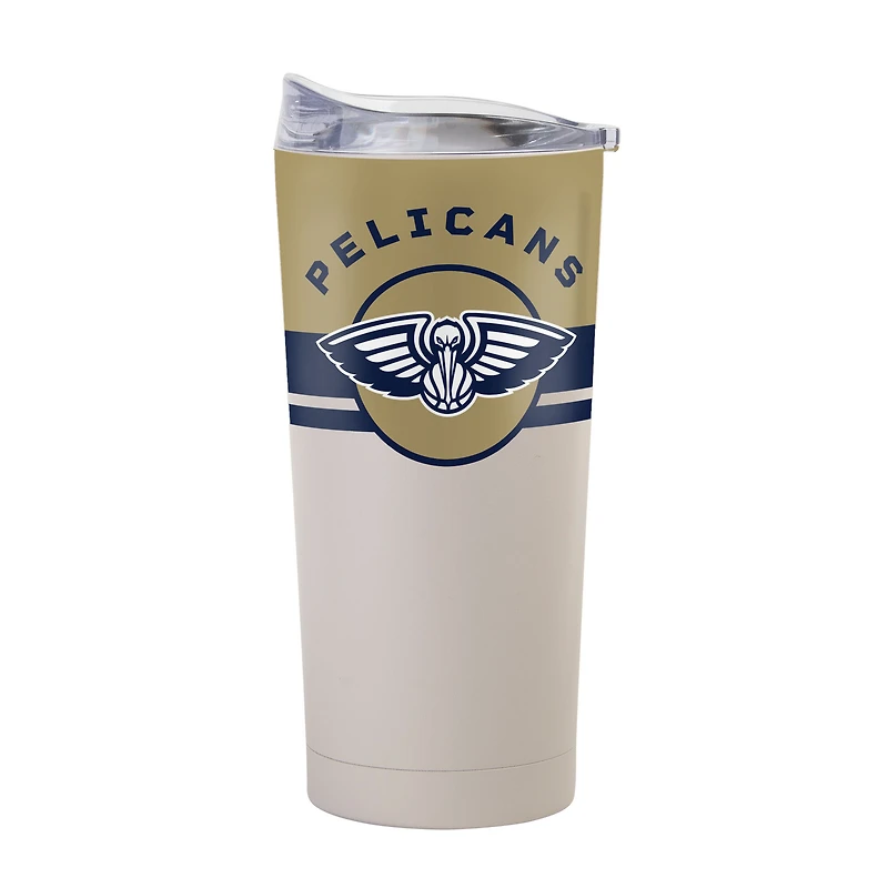 Gobelet isotherme Logo Brands New Orleans Pelicans Horizon de 59 cl (20 oz) avec revêtement en poudre