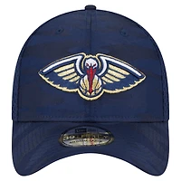 Casquette New Era 39THIRTY Flex bleu marine Orleans Pelicans pour homme