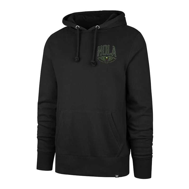 Men's '47 Black New Orleans Pelicans 2025/26 City Edition Jab Step Headline Hoodie