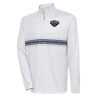 Pull-over zippé quart de tour Bullseye Antigua gris chiné/bleu marine des New Orleans Pelicans pour homme