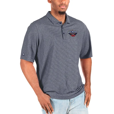 Men's Antigua Heathered Navy/White New Orleans Pelicans Big & Tall Esteem Polo