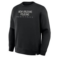 Sweat-shirt à capuche noir de qualité supérieure pour homme, collection Crossover, New Orleans Pelicans, entraînement rotation défensive