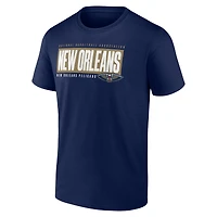 T-shirt Box Out Fanatics pour hommes, bleu marine, New Orleans Pelicans