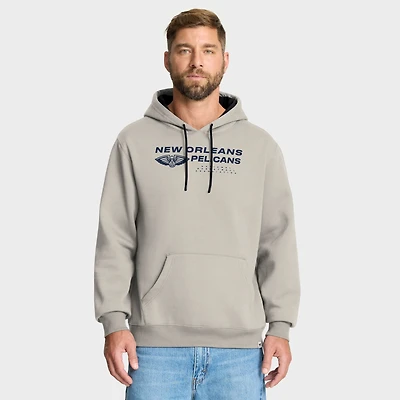 Men's Fanatics Off White New Orleans Pelicans Crossover Collection Blocked Shot Premium Pullover Hoodie