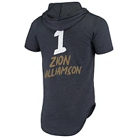 T-shirt à capuche tri-mélange Fanatics Zion Williamson Heathered Navy New Orleans Pelicans pour hommes