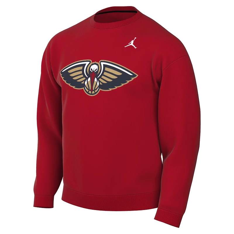 Men's Jordan Brand Red New Orleans Pelicans Statement Edition Sweatshirt