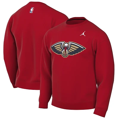 Men's Jordan Brand Red New Orleans Pelicans Statement Edition Sweatshirt