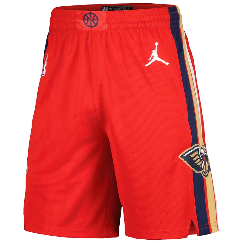 Short Jordan Brand rouge New Orleans Pelicans Statement Edition Swingman pour hommes