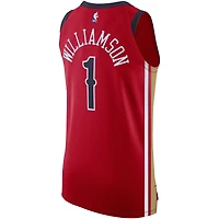 Men's Jordan Brand Zion Williamson Red New Orleans Pelicans Authentic Jersey - Statement Edition