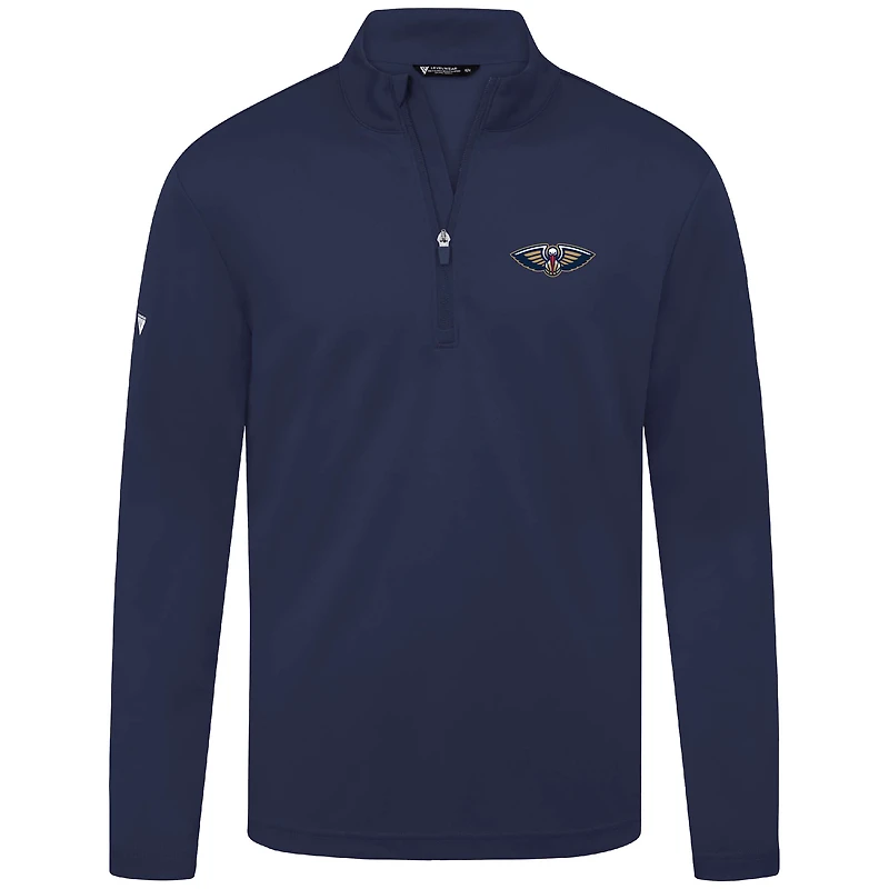 Pull-over à fermeture éclair quart de tour Heron bleu marine des New Orleans Pelicans pour homme Levelwear