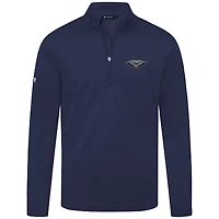 Pull-over à fermeture éclair quart de tour Heron bleu marine des New Orleans Pelicans pour homme Levelwear