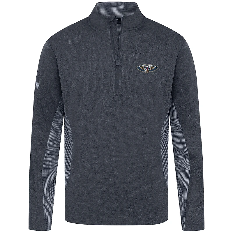 Men's Levelwear Navy New Orleans Pelicans Waffle Insignia 2.0 Quarter-Zip Top