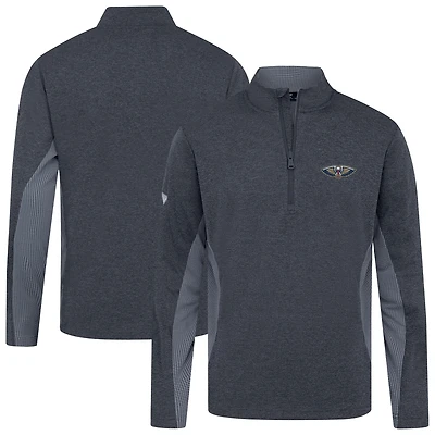 Men's Levelwear Navy New Orleans Pelicans Waffle Insignia 2.0 Quarter-Zip Top