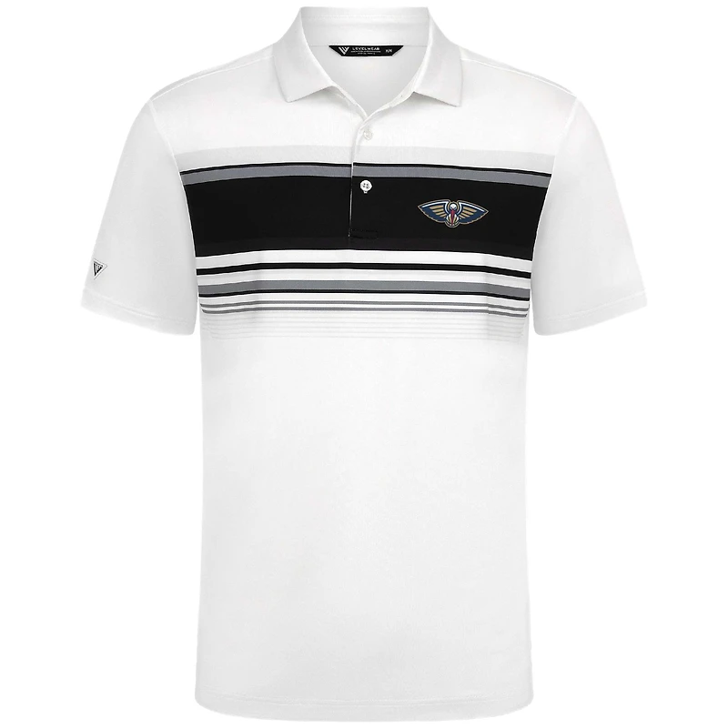 Polo blanc Levelwear Onward pour homme, New Orleans Pelicans