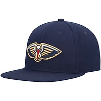 Men's Mitchell & Ness Navy New Orleans Pelicans Ground 2.0 Snapback Hat