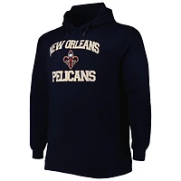 Men's Navy New Orleans Pelicans Big & Tall Heart Soul Pullover Hoodie