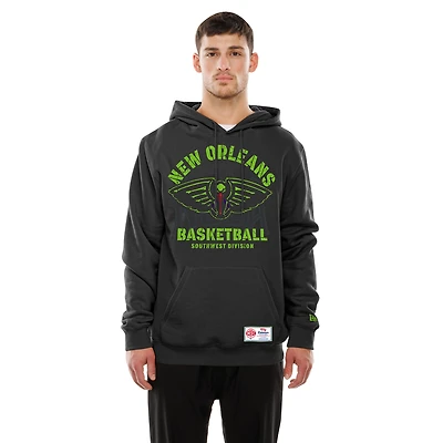 Sweat à capuche polaire New Era noir pour homme, édition City des Pelicans de la Nouvelle-Orléans 2025/26